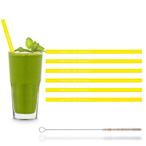 6 Pajitas de cristal de 20 cm con grabado personal