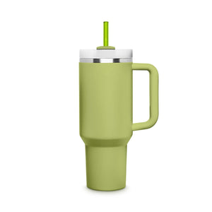 6x 30 cm Pajitas de vidrio Stanley verdes para vasos de 40oz & Quencher & botellas 3 tonos de verde