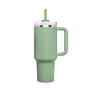 6x 30 cm Pajitas de vidrio Stanley verdes para vasos de 40oz & Quencher & botellas 3 tonos de verde