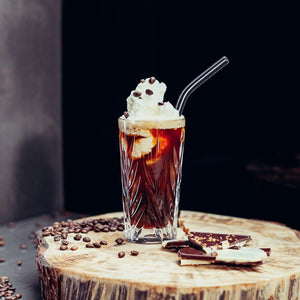 Smoothie mit glasstrohhalm von HALM gebogen trinkhalm aus glas 23cm