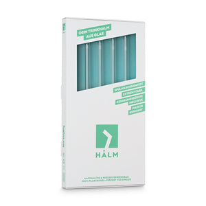 Set de 4 pajitas de vidrio HALM de 23 cm, vidrio Schott con sello FSC
