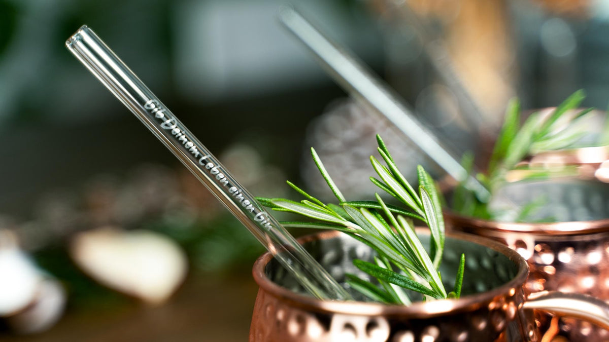 Donne du gin à ta vie : citations, verre, pailles HALM, alternative promo au Black Friday, Sustainable Thirstday