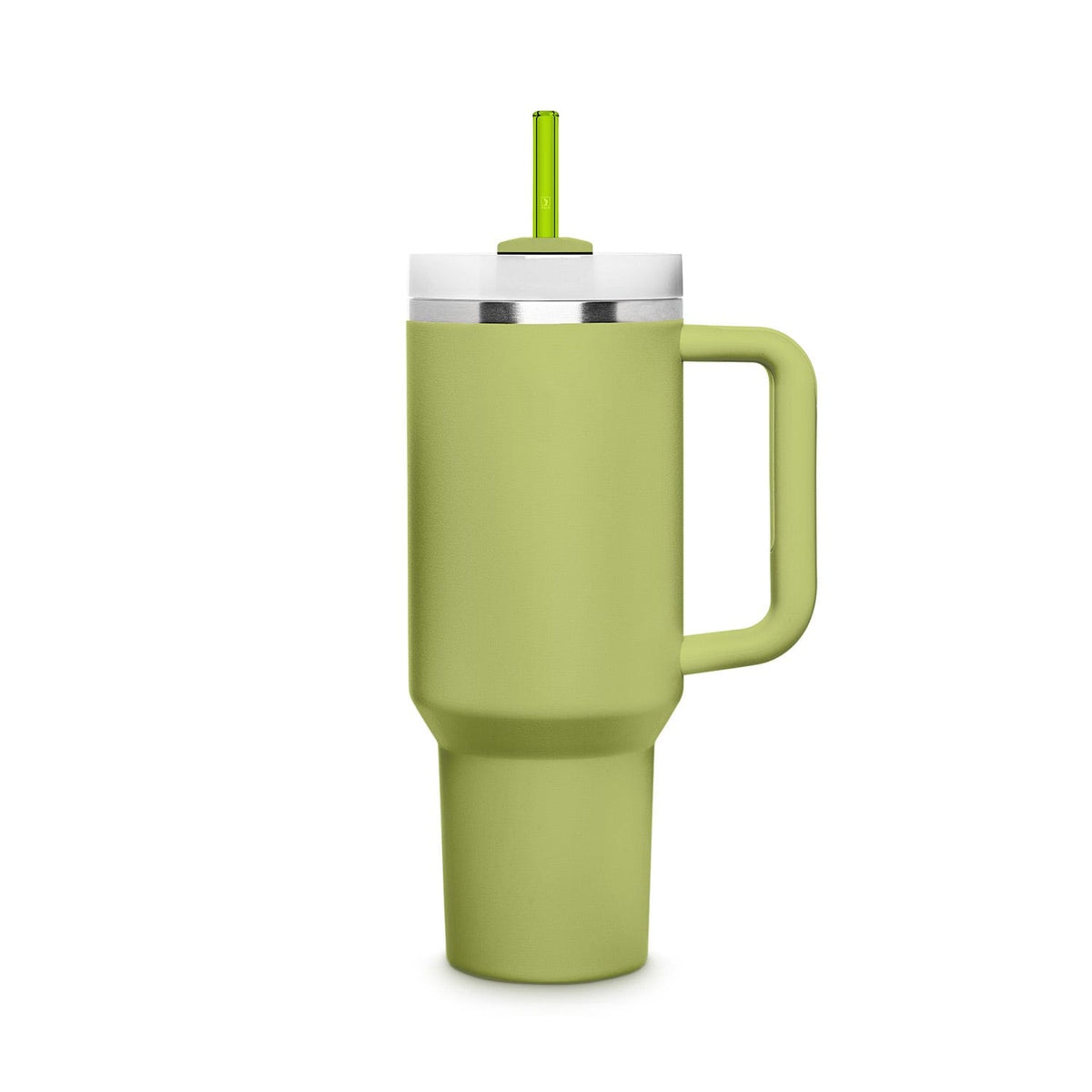 6x 30 cm Pajitas de vidrio Stanley verdes para vasos de 40oz & Quencher & botellas 3 tonos de verde