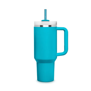 6x 30 cm Blaue Stanley Glasstrohhalme für 40oz Cups & Quencher & Flaschen 3 Blau Farbtöne