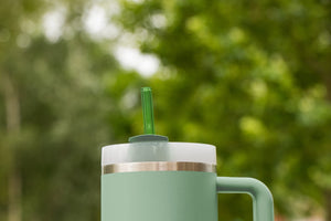 6x 30 cm Grüne Stanley Glasstrohhalme für 40oz Cups & Quencher & Flaschen 3 Grün Farbtöne