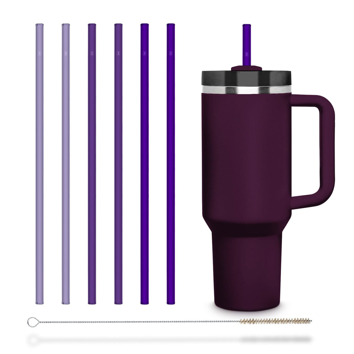 Wiederverwendbare HALM Glasstrohhalme in Pastel Lilac passend für einen Stanley Cup.