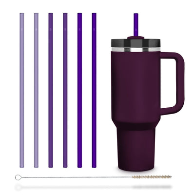Wiederverwendbare HALM Glasstrohhalme in Pastel Lilac passend für einen Stanley Cup.
