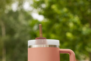 6x 30 cm Rote Stanley Glasstrohhalme für 40oz Cups & Quencher & Flaschen 3 Rot Farbtöne