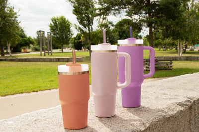 Wiederverwendbare HALM Glasstrohhalme in verschiedenen Pink- und Rosatönen passend für den Stanley Cup Quencher im 6er Set