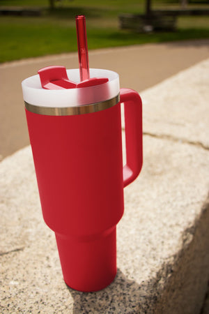 6x 30 cm Rote Stanley Glasstrohhalme für 40oz Cups & Quencher & Flaschen 3 Rot Farbtöne