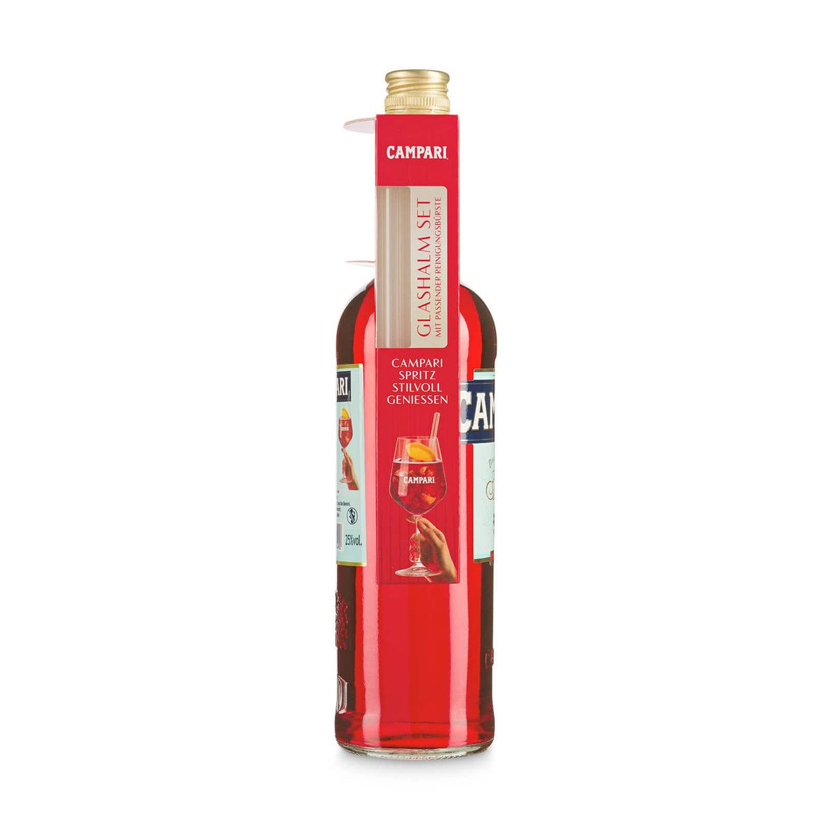 HALM Glasstrohhalme in einem Campari Drink sind eine stilvolle und wiederverwendbare Alternative für jeden Cocktail.