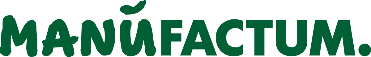 Logo Manufactum avec la mention des pailles en verre HALM réutilisables