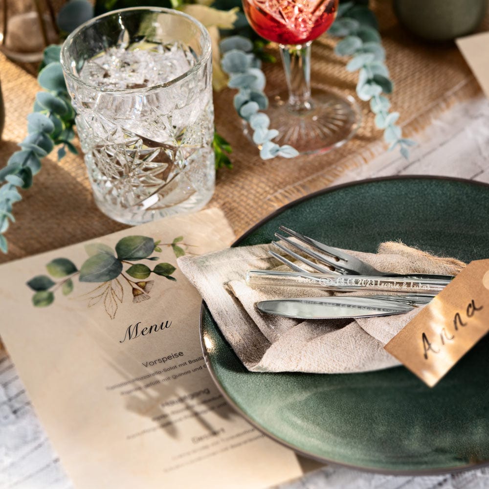 HALM Glasstrohhalme Hochzeit Gastgeschenk gravierte Glasstrohhalme mit 10 individuellen Gast Namen