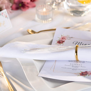 HALM Glasstrohhalme Hochzeit Gastgeschenk gravierte Glasstrohhalme mit 50 individuellen Gast Namen