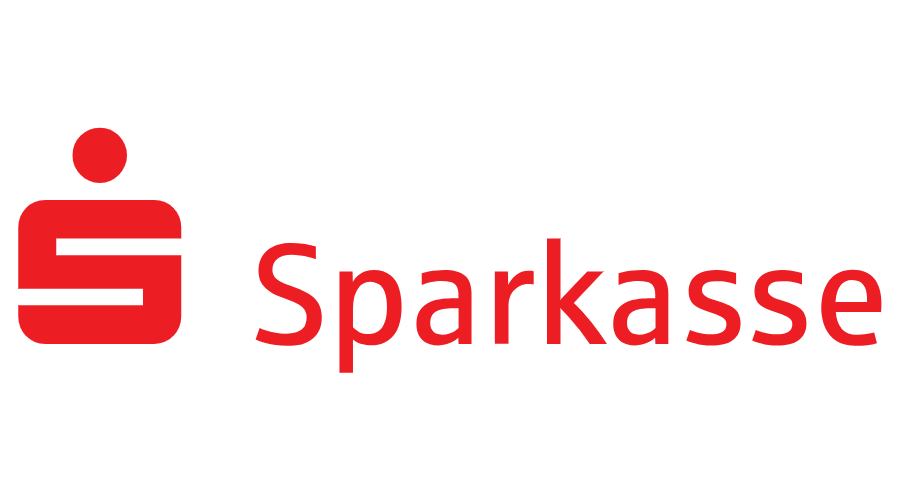 Das logo de la Sparkasse en graphisme vectoriel pour pailles en verre HALM réutilisables.