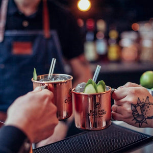 15cm HALM Strohhalme aus glas cocktail kupferbecher Moscow mule