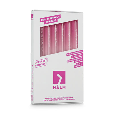 HALM Glasstrohhalme Aperol Spritz Sprüche gravierte Glasstrohhalme mit 6 lustigen Trinksprüchen