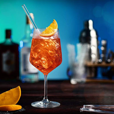 Aperol Spritz Cocktail Glas Prosecco strohhalme nachhaltige trinkhalme aus glas