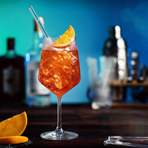 Aperol Spritz Cocktail Glas Prosecco strohhalme nachhaltige trinkhalme aus glas
