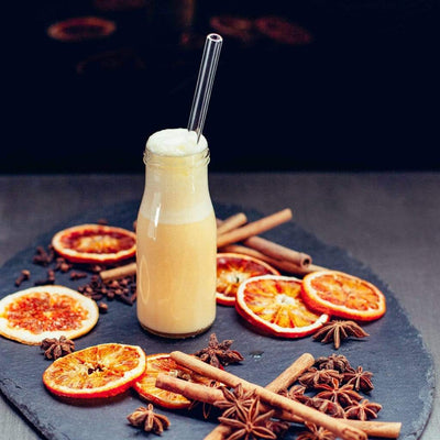 HALM glass straws, 50 x 8 inch (20 cm) glass straws for any occasion, including a professional cleaning brush