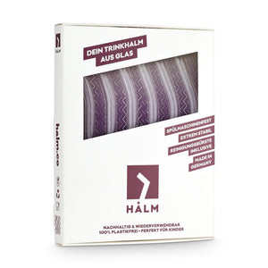 HALM Glasstrohhalme 4x 15cm (Gebogen) Glasstrohhalme