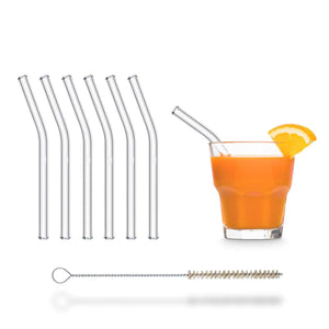 Glasstrohhalme mit knick 15cm klein glas strohhalm für kids smoothies saft