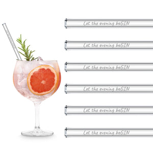 Gin Sprüche Gin-Tonic Cocktail Strohhalme lustige party geschenkideen glashalm set 6