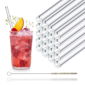 Glasstrohhalme 20 Stück Strohhalme für parties bars cocktail trinken ohne plastikstrohhalm 20cm von HALM