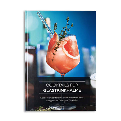 HALM glass straw cocktail book: classic cocktail recipes for drinks with Glass straws