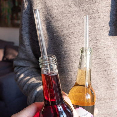 Sustainable glass straw for bottles for water, soda, juice and cola, Soulstraw, 12 inch (30 cm)