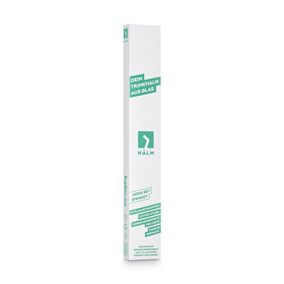 HALM pailles en verre sans plastique, lot de 2, emballage FSC