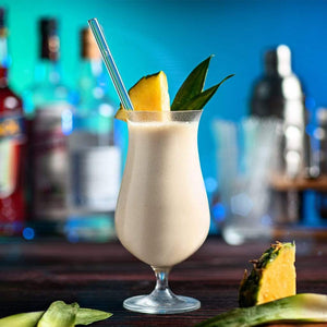 Pina Colada  smoothie Trinkhalm aus glas 23cm nachhaltig strohhalme standard grosse fuer smoothies saft cocktails