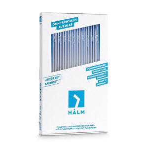 HALM Extrem Stabil Glastrinkhalme 20 Stück Nachhaltig Verpackung 20 cm Made in Germany Dein Trinkhalm aus Glas