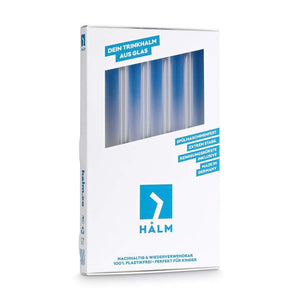 HALM Glasstrohhalme Glasstrohhalme in Riffeloptik 20cm - 6 Stück