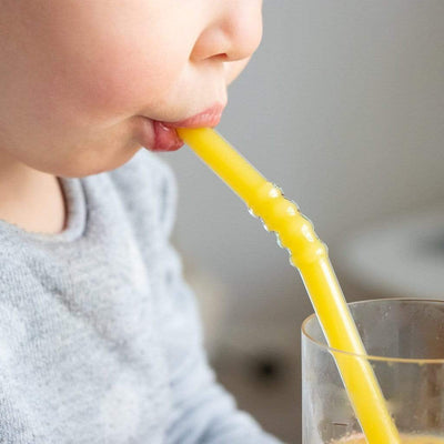 HALM pailles en verre coudées, lot de 4 pailles à boire en verre de 20 cm avec brosse, pour enfants